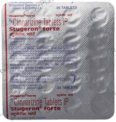 Stugeron Forte 75mg Tablet 20s