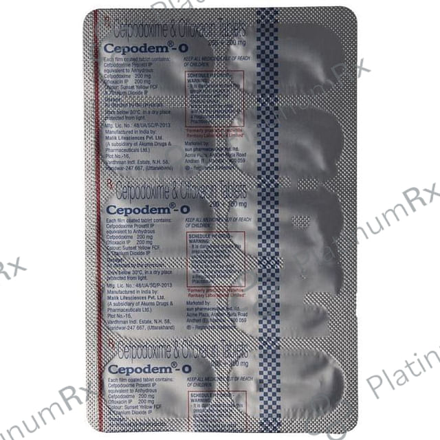 Cepodem O 200/200mg Tablet 10s