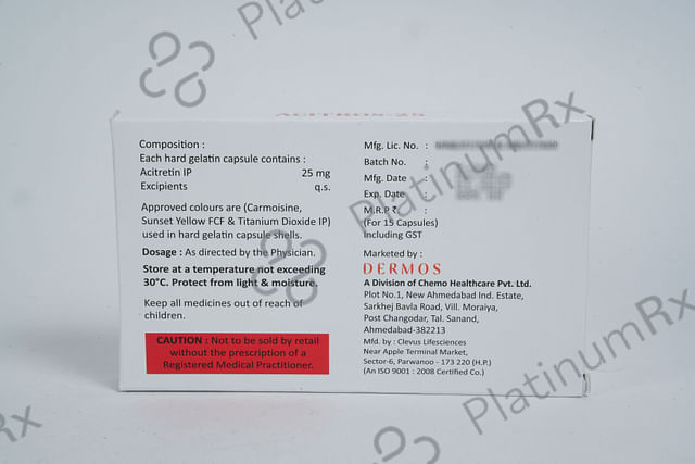 Acitros 25mg Capsule 15s