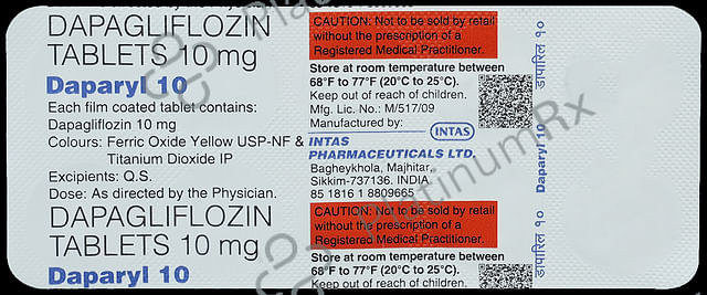 Daparyl 10mg Tablet 10s