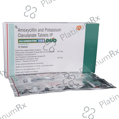Augmentin 1000 Duo 875/125mg Tablet 10s