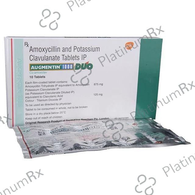 Augmentin 1000 Duo 875/125mg Tablet 10s