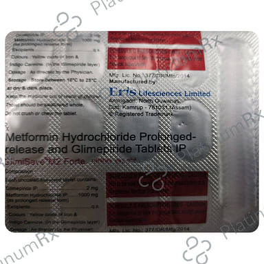 Glimisave M2 Forte 2/1000mg Tablet PR 15s