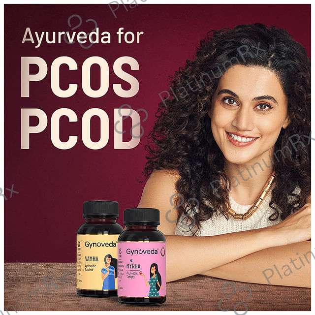 Gynoveda PCOS Myrha Ayurvedic Tablet & Vamha Ayurvedic Tablet (120 Each) 1 Kit