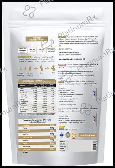 OneLife 100% Whey Protein Isolate Chocolate 500 gm
