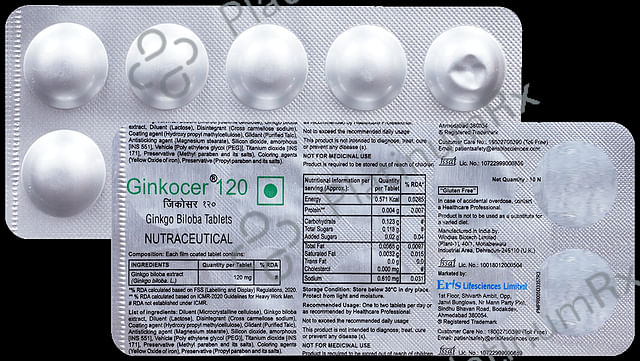 Ginkocer Gluten Free 120mg Tablet 10s