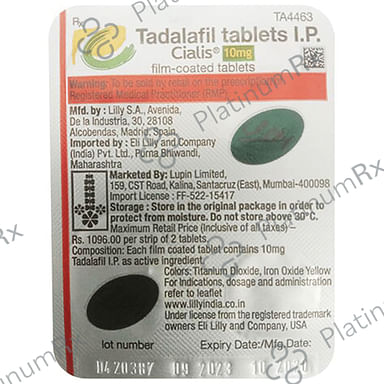 Cialis 10mg Tablet 2 Tablet