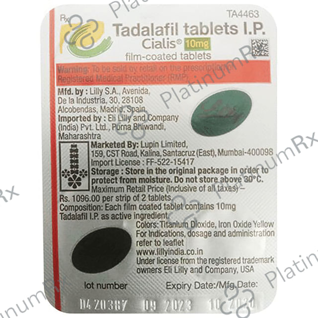 Cialis 10mg Tablet 2 Tablet
