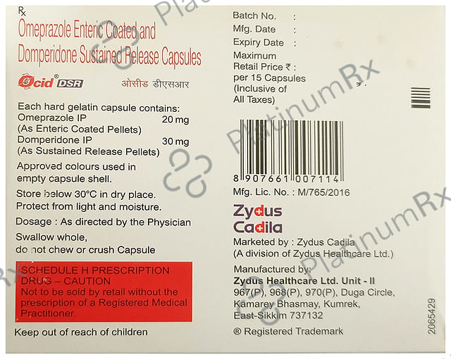 Ocid DSR 50mg Capsule 15s