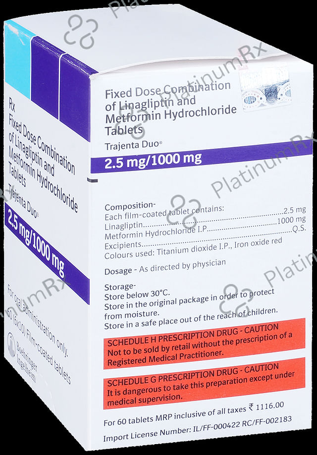Trajenta Duo 2.5/1000mg Tablet 10s