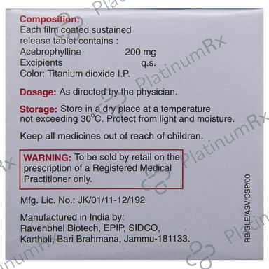 Ascovent SR 200mg Tablet 10s