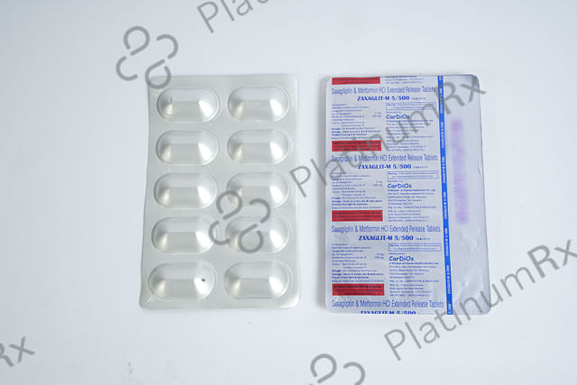 Zaxaglit M 5/500mg Tablet ER 10s