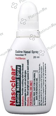 Nasoclear 0.65% Saline Nasal Spray 20ml