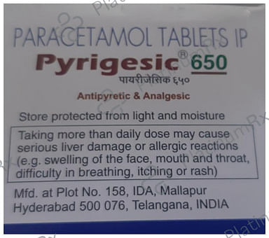 Pyrigesic 650 Tablet 15 Tablet