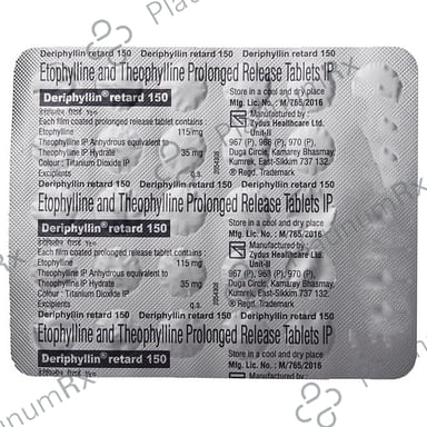 Deriphyllin Retard 150mg Tablet PR 30s