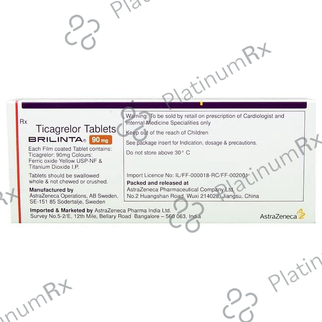 Brilinta 90mg Tablet 14s