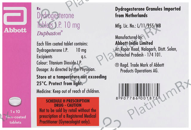 Duphaston 10mg Tablet 10s