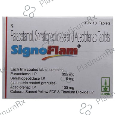 Signoflam 100/325/15mg Tablet 10s