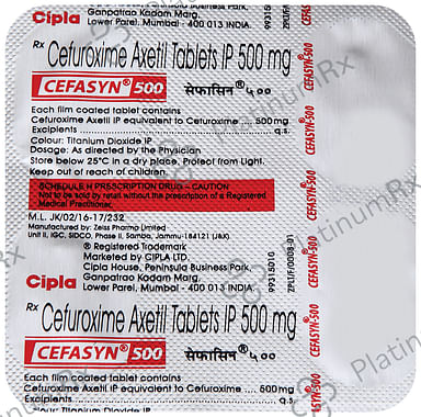 Cefasyn 500mg Tablet 4s