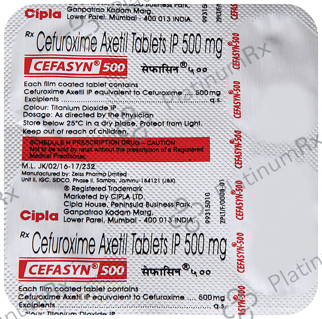 Cefasyn 500mg Tablet 4s