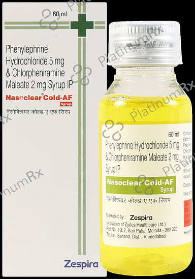 Nasoclear 2/5mg Cold AF Syrup 60ml