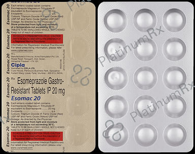 Esomac 20mg Tablet 15s
