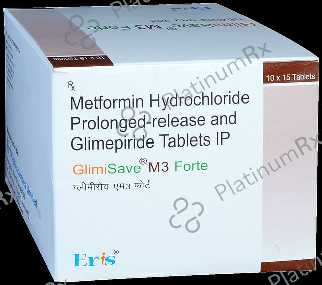 Glimisave M3/1000mg Forte PR Tablet 15s