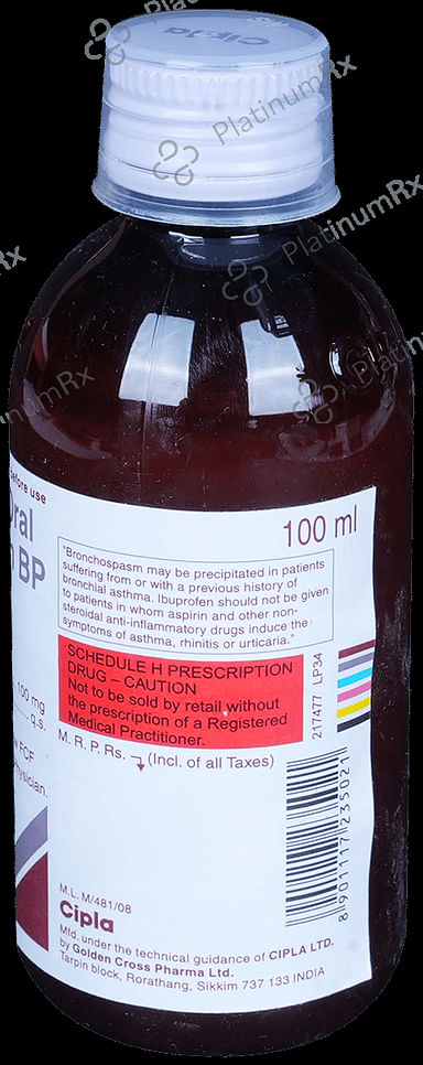 Ibugesic 100mg Orange Oral Suspension 100ml