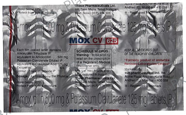Mox CV 625 500/125mg Tablet 10s