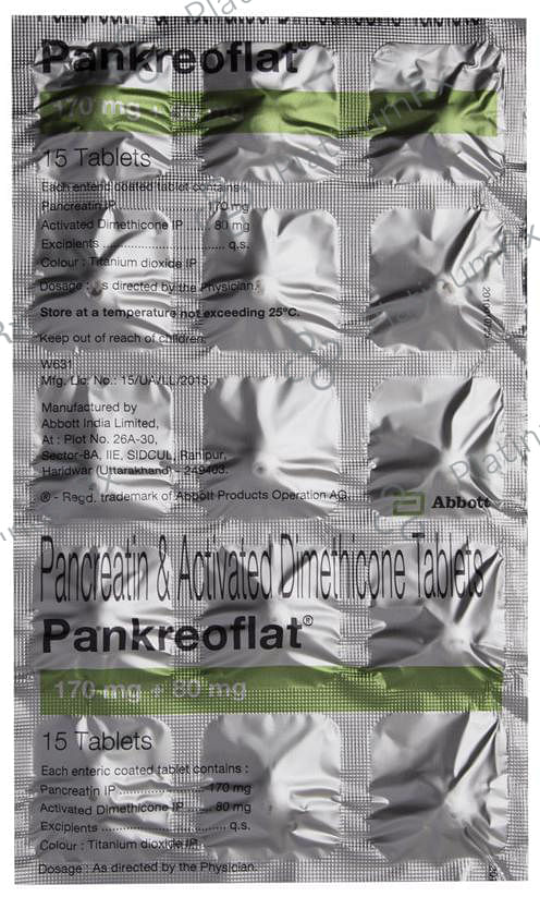 Pankreoflat 170/80mg Tablet 15s