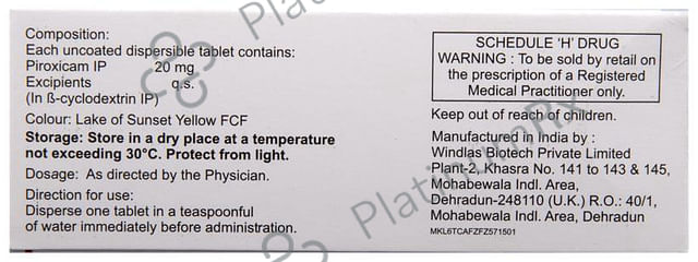 Doloforce 20mg DT Tablet 10s