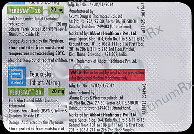 Febustat 20mg Tablet 15s