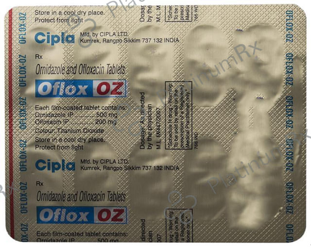 Oflox OZ 200/500mg Tablet 10s