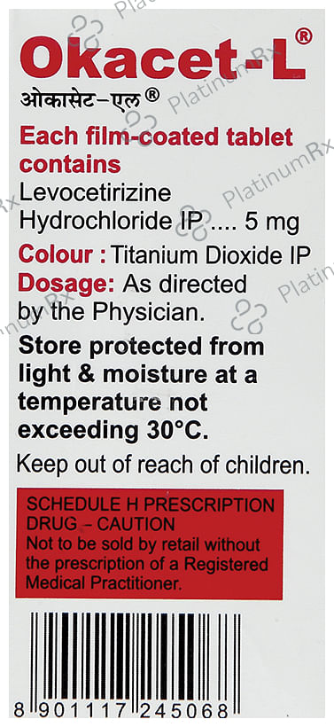 Okacet L 5mg Tablet 10s