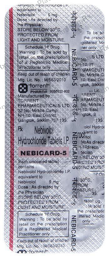 Nebicard 5mg Tablet 10s