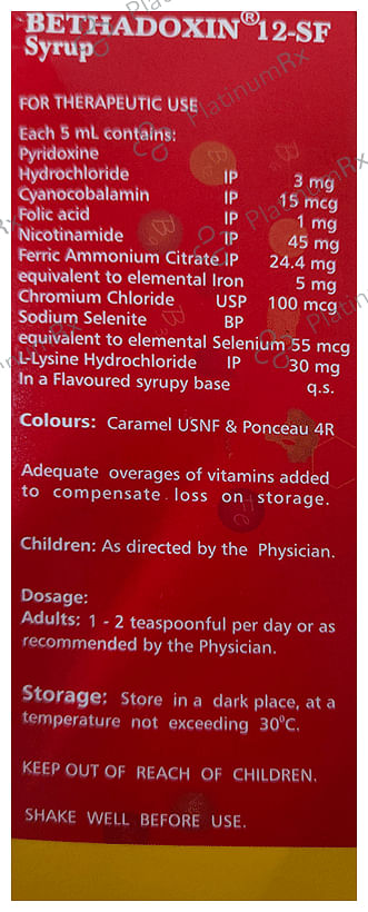 Bethadoxin 12-SF Syrup