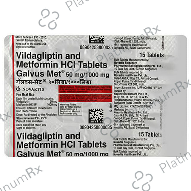 Galvus Met 50/1000mg Tablet 15s