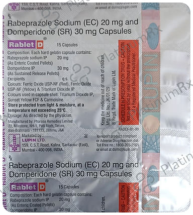 Rablet D 30/20mg Capsule SR 15s