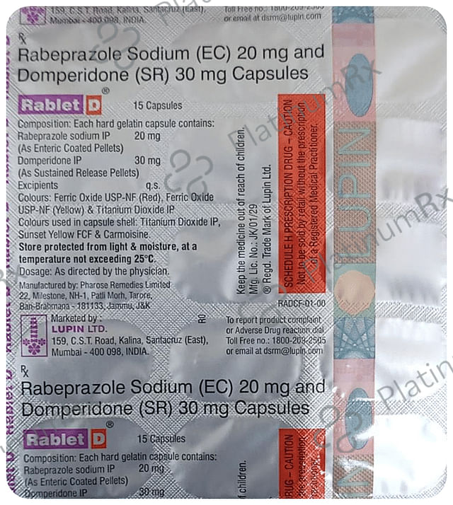 Rablet D 30/20mg Capsule SR 15s
