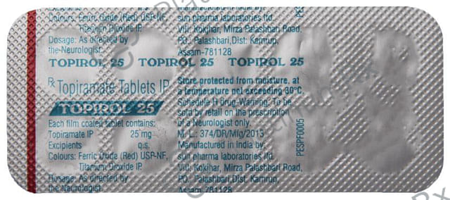 Topirol 25mg Tablet 10s