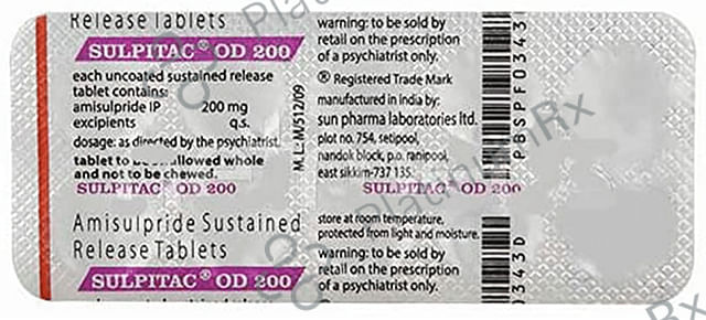Sulpitac OD 200mg Tablet 10s