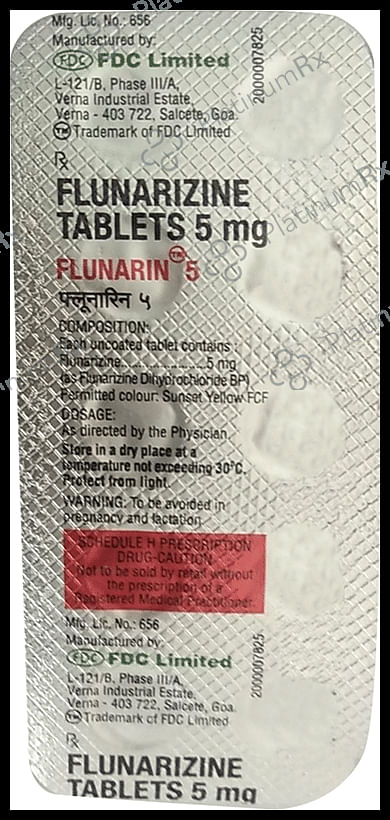 Flunarin 5mg Tablet 10s