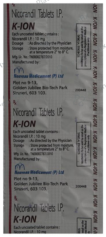 K Ion 10mg Tablet 10s