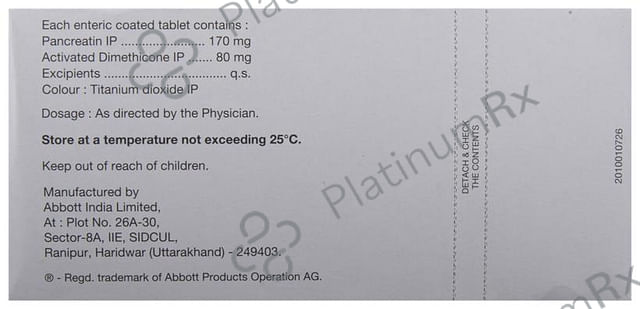Pankreoflat 170/80mg Tablet 15s