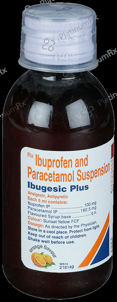 Ibugesic Plus 100/162.5mg Oral Suspension Orange 60ml