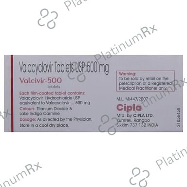 Valcivir 500mg Tablet 3s
