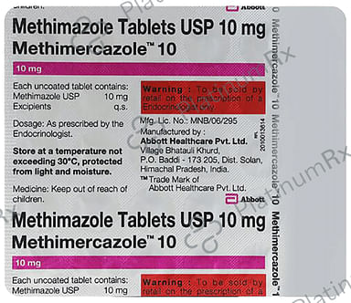 Methimercazole 10mg Tablet 30s