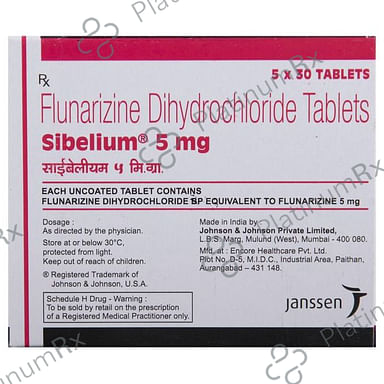 Sibelium 5mg Tablet 30s