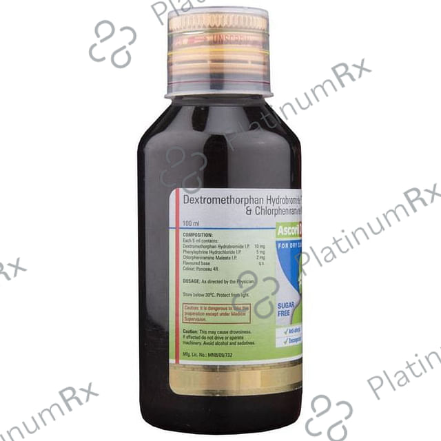 Ascoril D Plus Syrup Sugar Free 100ml