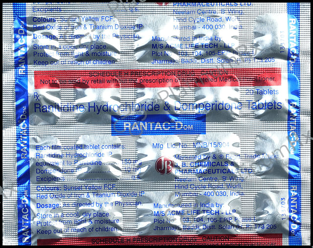 Rantac Dom 10/150mg Tablet 20s